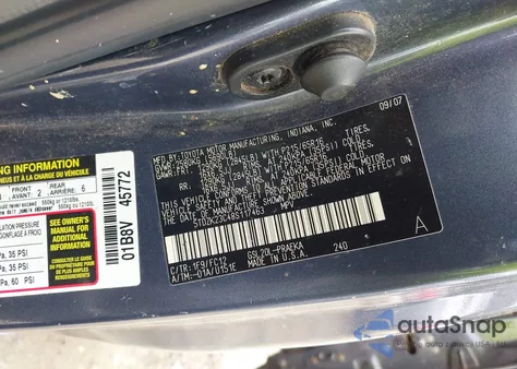 2008 Toyota Sienna Le z USA, uszkodzony, nr VIN 5TDZK23C48S117463